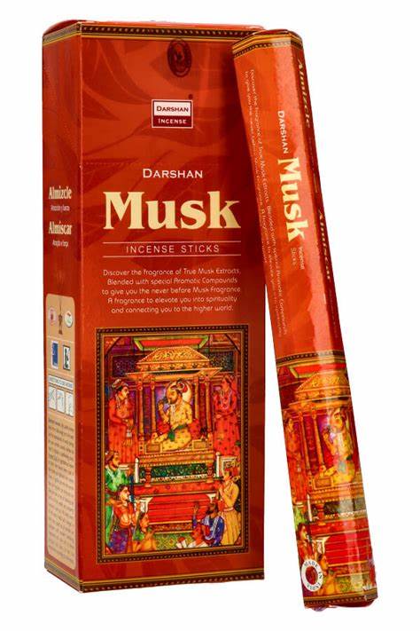 20 Varitas Inciensio Hexagonal Darshan Almizcle