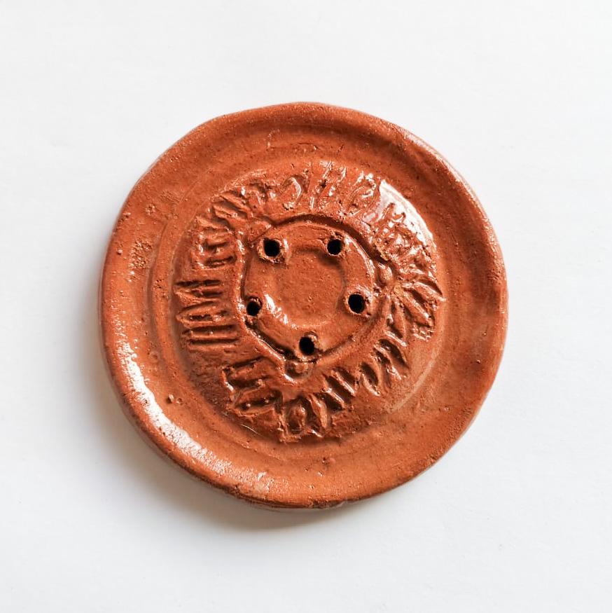 10 Porta Incienso Redondo de Terracota Glazeado